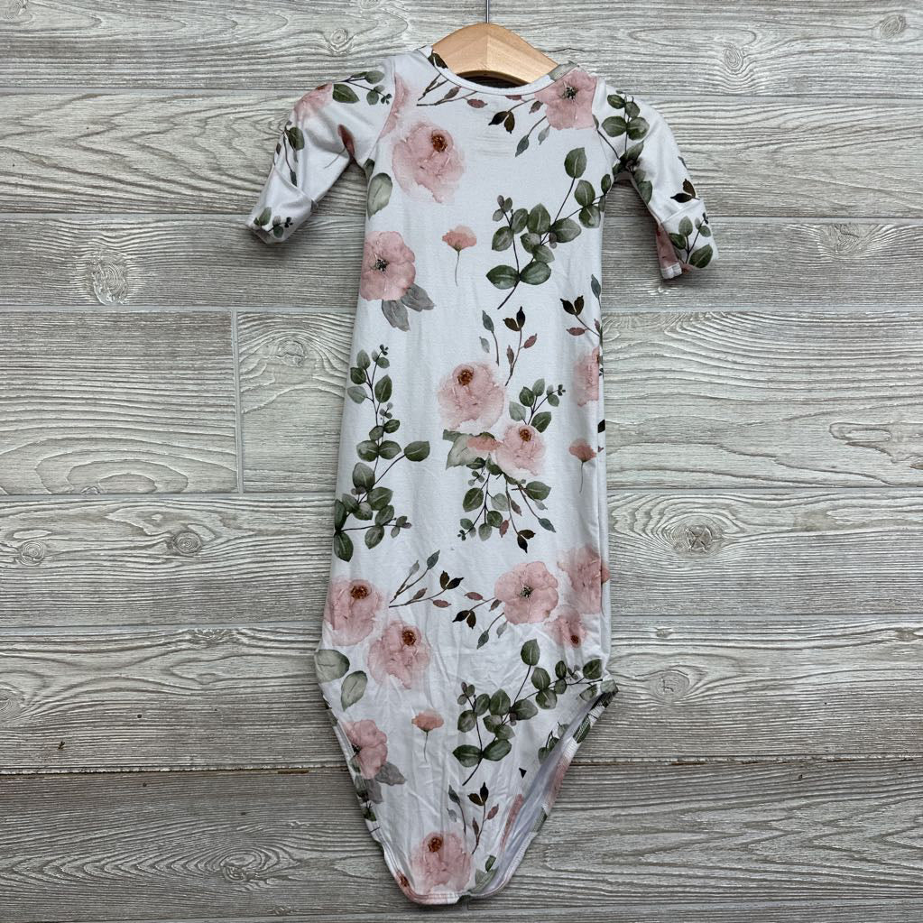 LS PJ Gown Flowers 0-3M