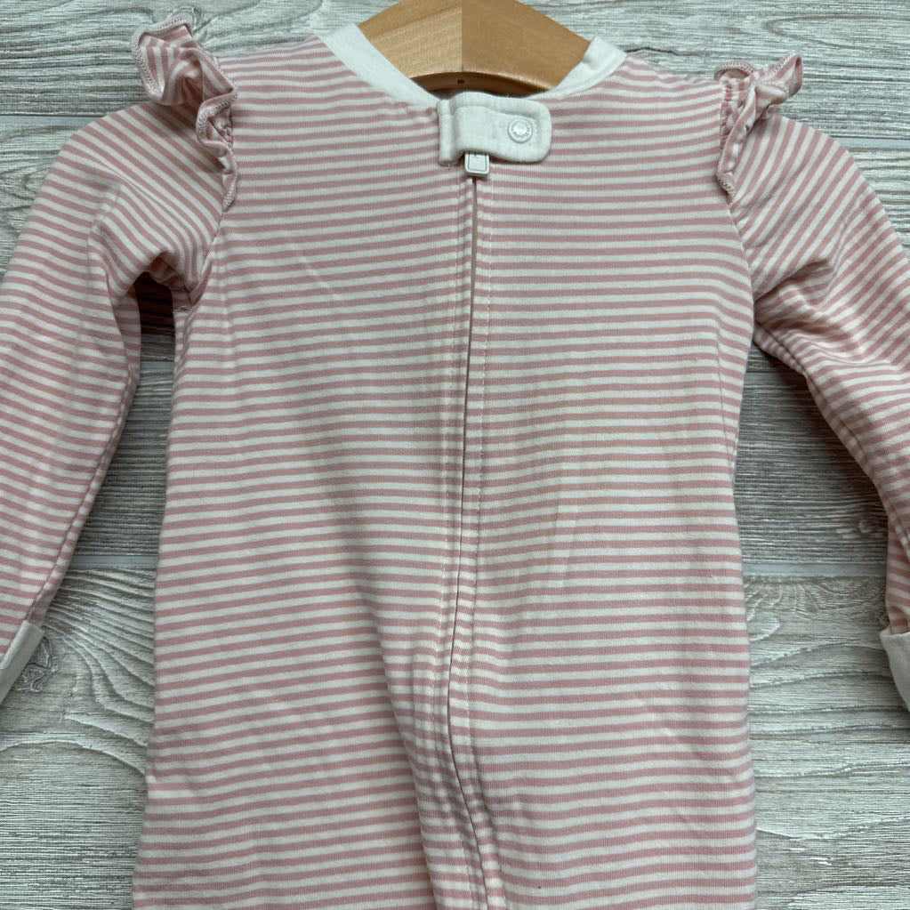 Pj Romper Stripes & Ruffles 3-6M
