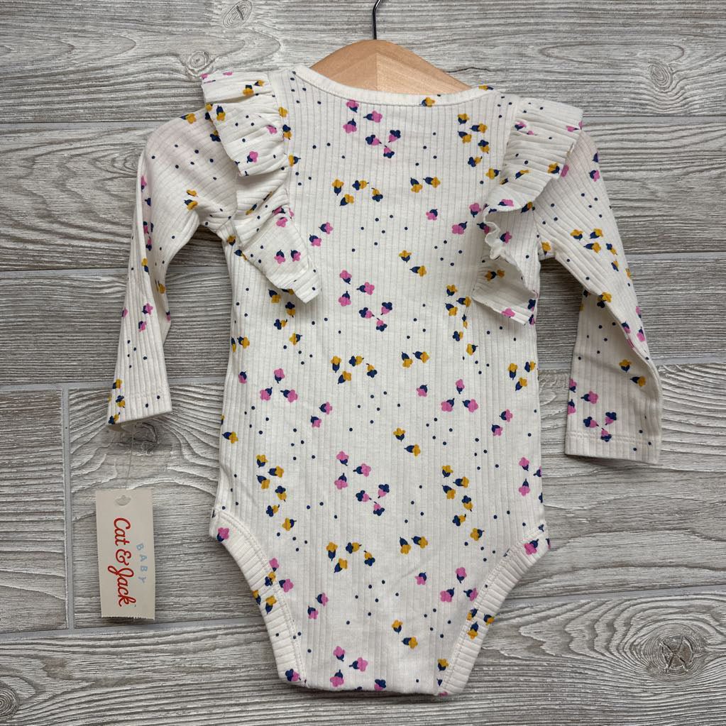 NEW Ribbed Bodysuit Flowers 6-9M