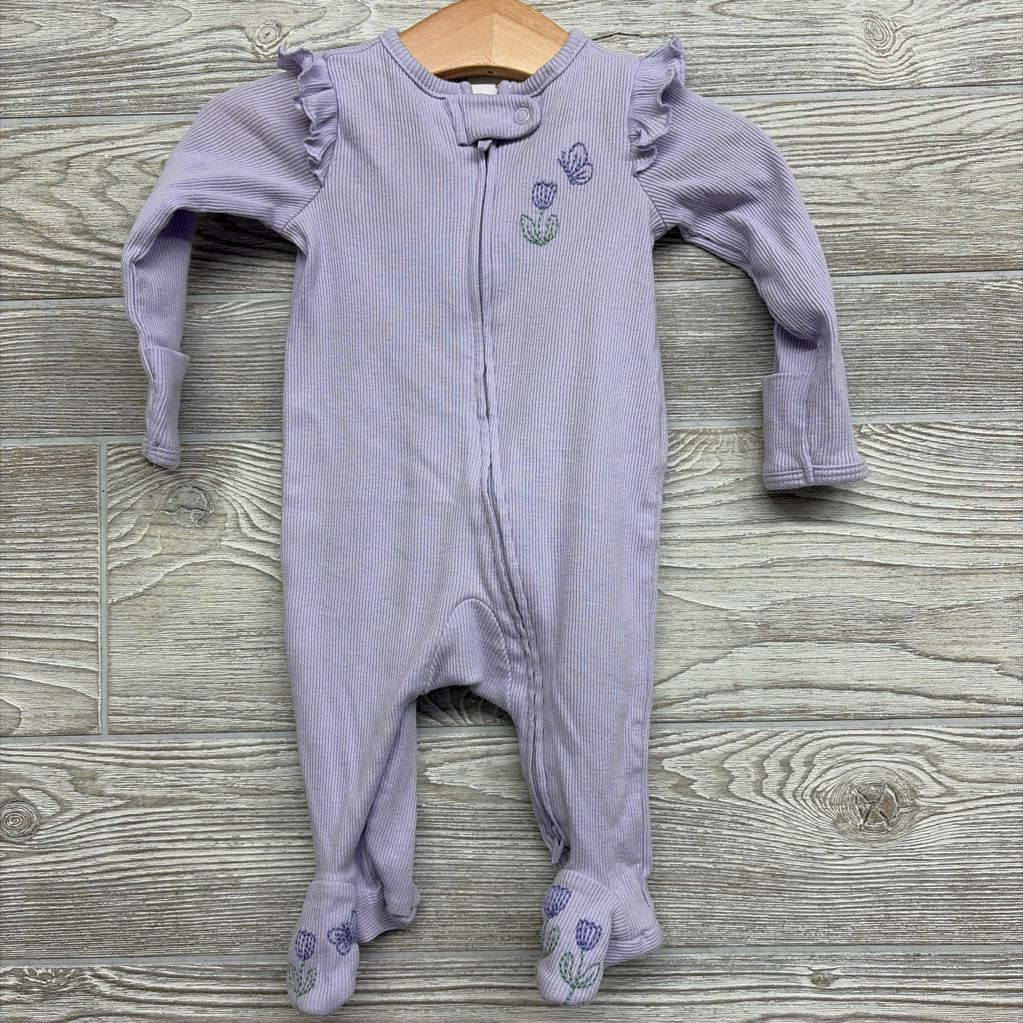 Ribbed Sleep N Play Flower & Ruffles 0-3M