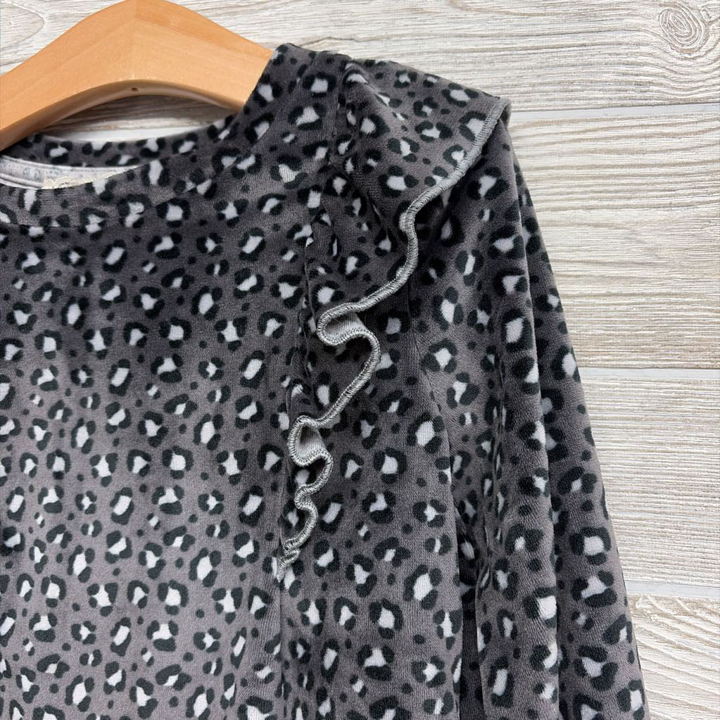 Ruffle Animal Print Plush Shirt 5