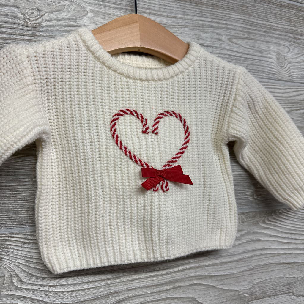 Sweater Candy Cane Heart NB