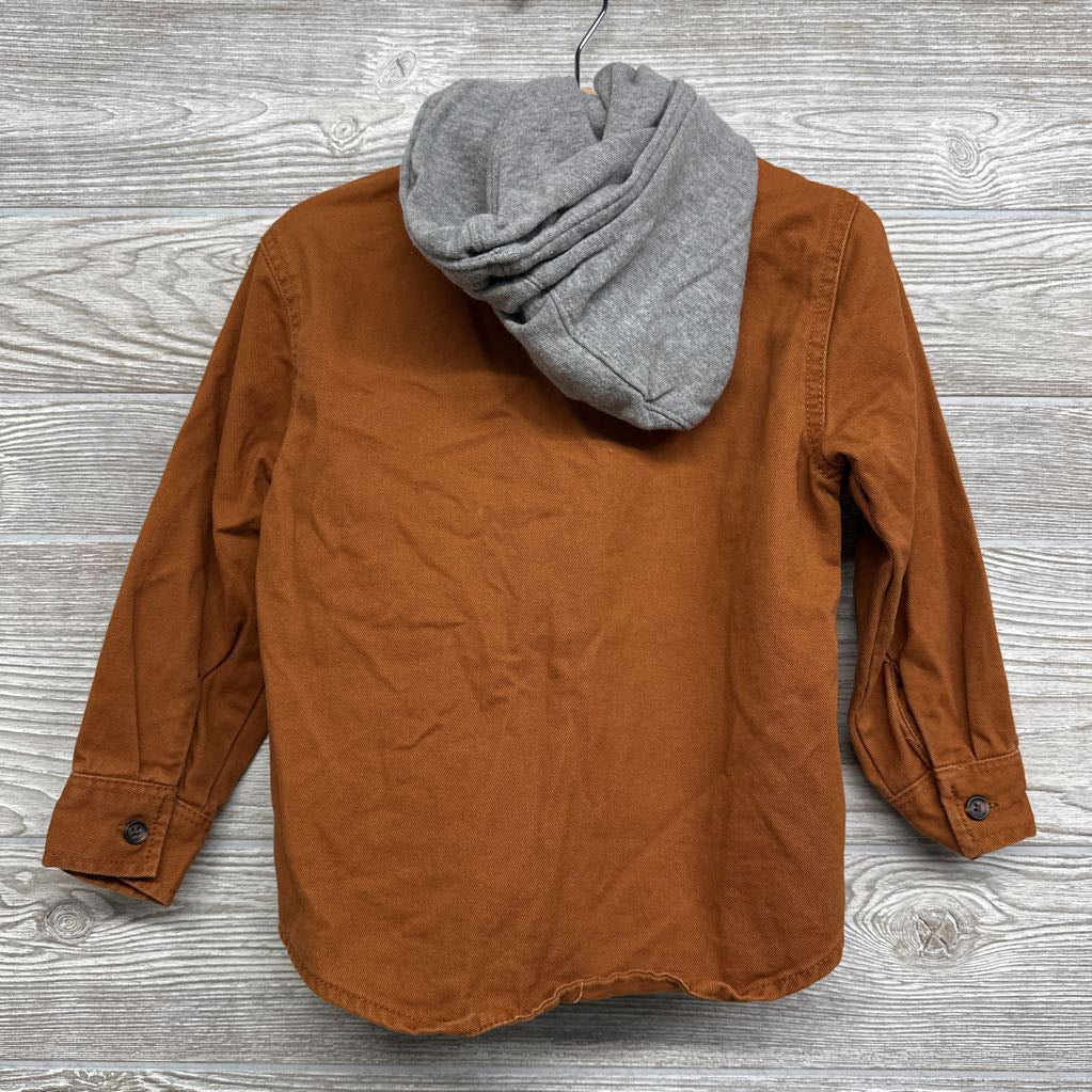 Button Up Shirt W/ Hood 4t