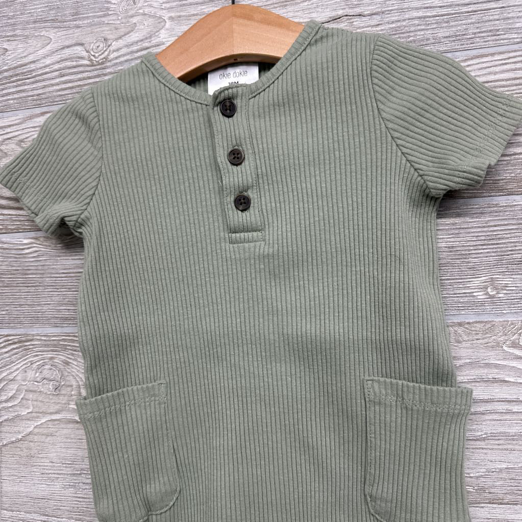 Ribbed Shorty Romper 18M