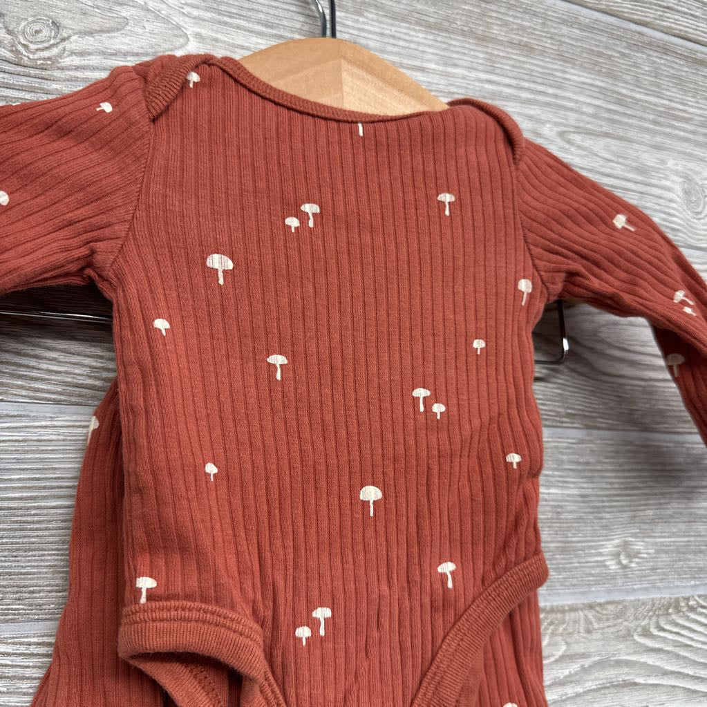 Ribbed Bodysuit & Pants Mushrooms NB
