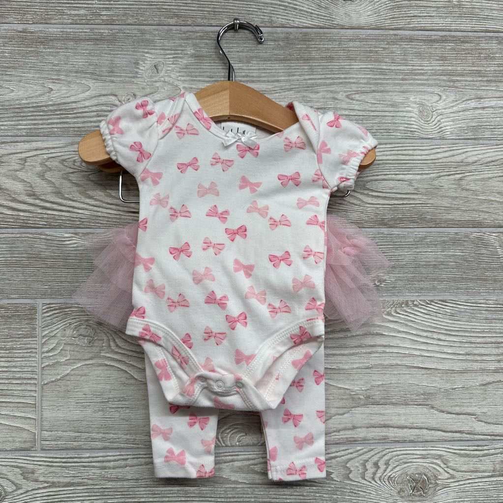 Bodysuit Bows & Skeggings 0-3M