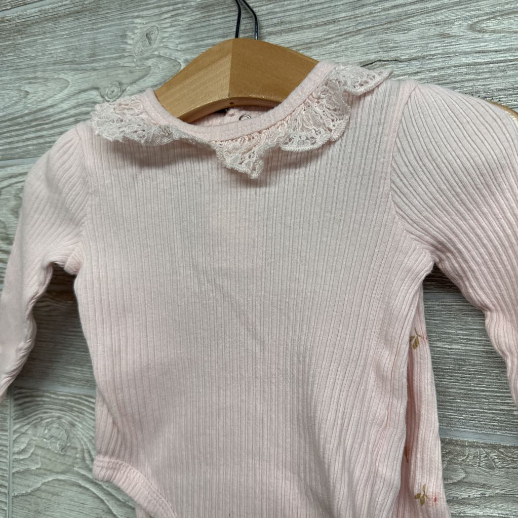 Ribbed Bodysuit Solid & Ribbed Pants 3-6M