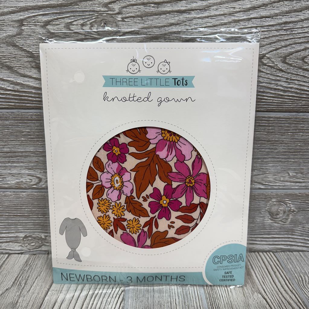 NEW Knotted Gown 0-3M