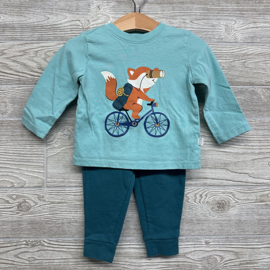 LS Shirt Fox Riding Bike & Sweatpants 12M
