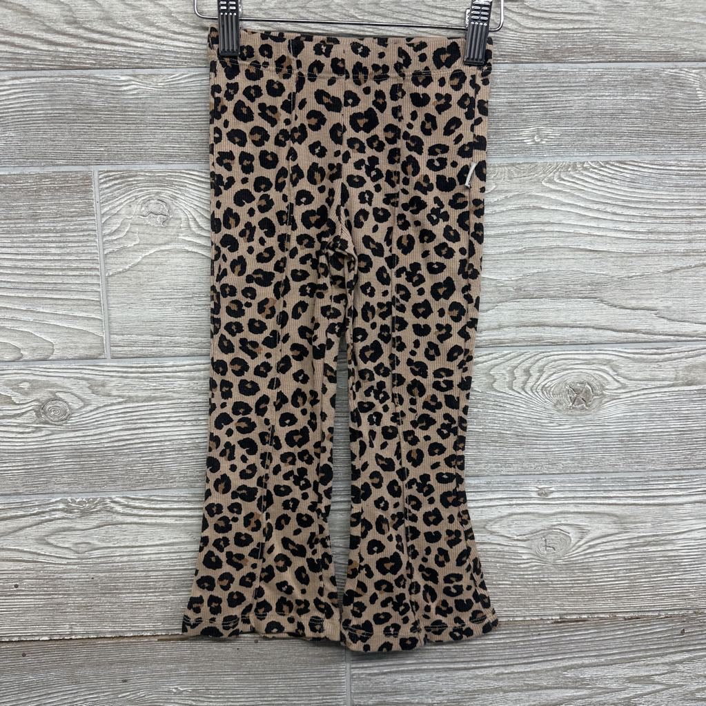 Ribbed Flare Pants Animal Print 4