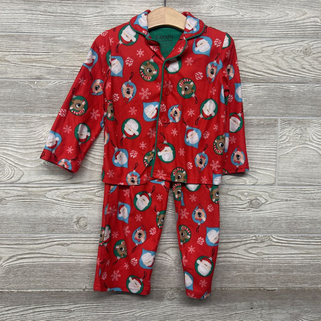 2 Pc Pj Rudolph & Santa 3t