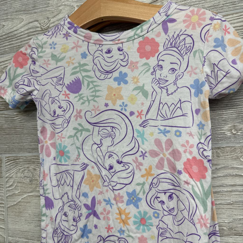 2 Pc Bamboo Pj Princess & Flowers 4t
