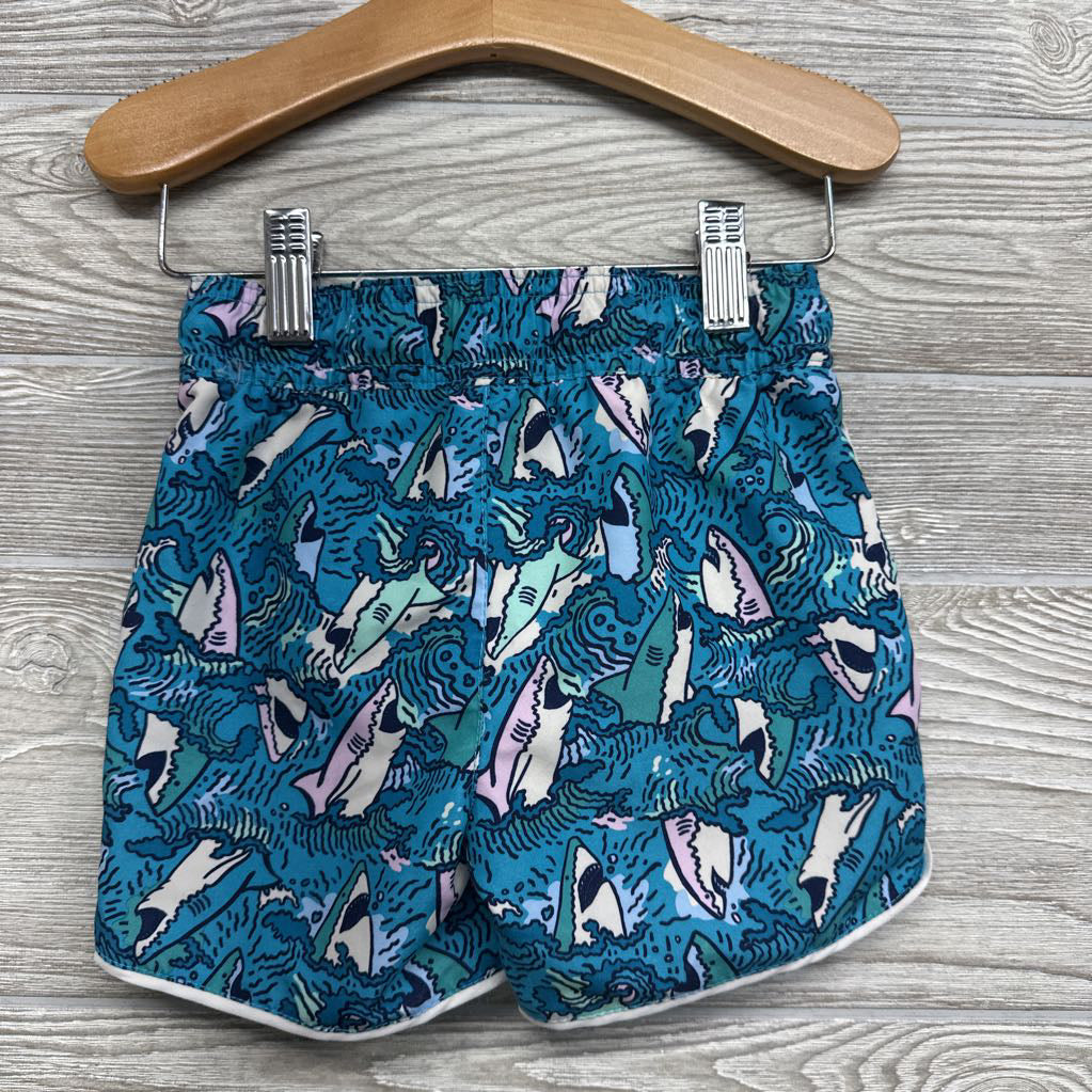 Drawstring Swim Trunks Sharks 2t