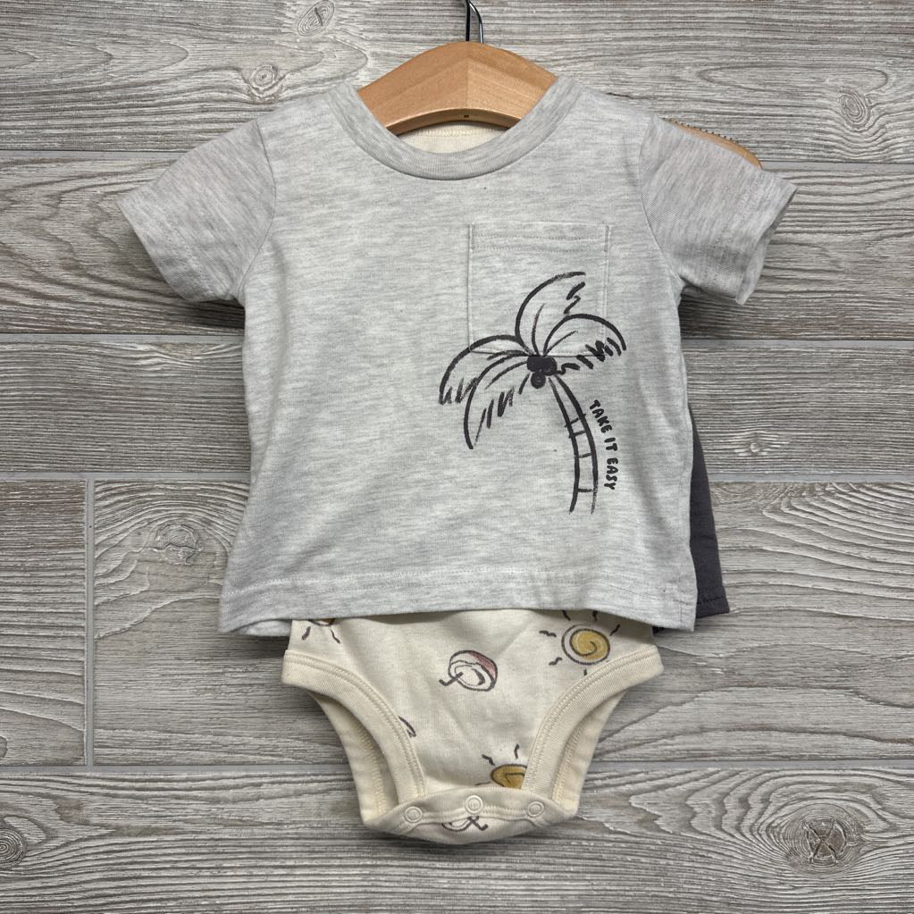 Shirt & Shorts & Bodysuit Take It Easy 3-6M