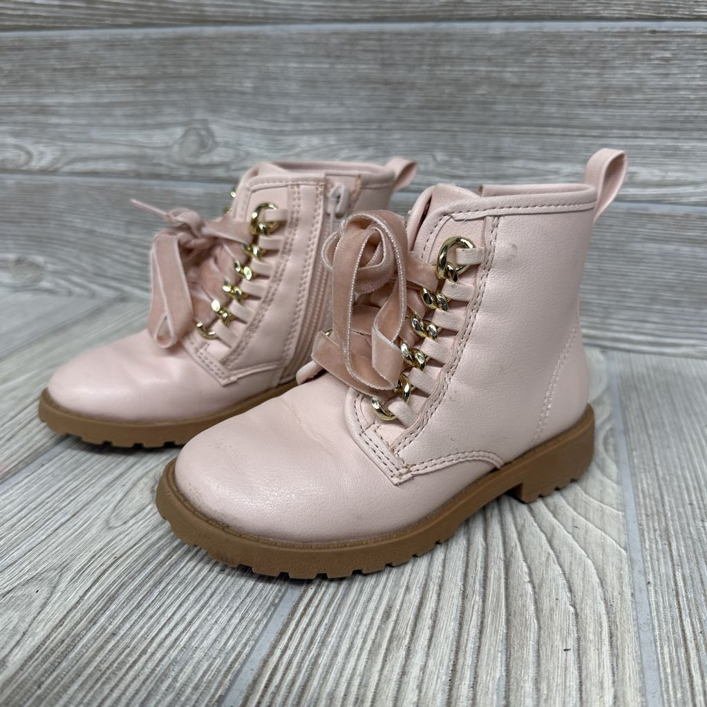 Side Zip Boots Velour Laces 8c