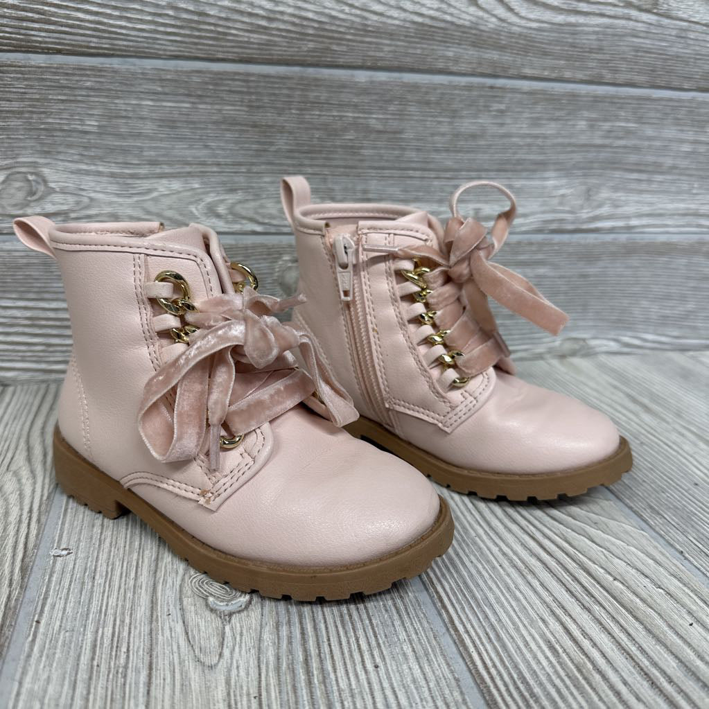 Side Zip Boots Velour Laces 8c