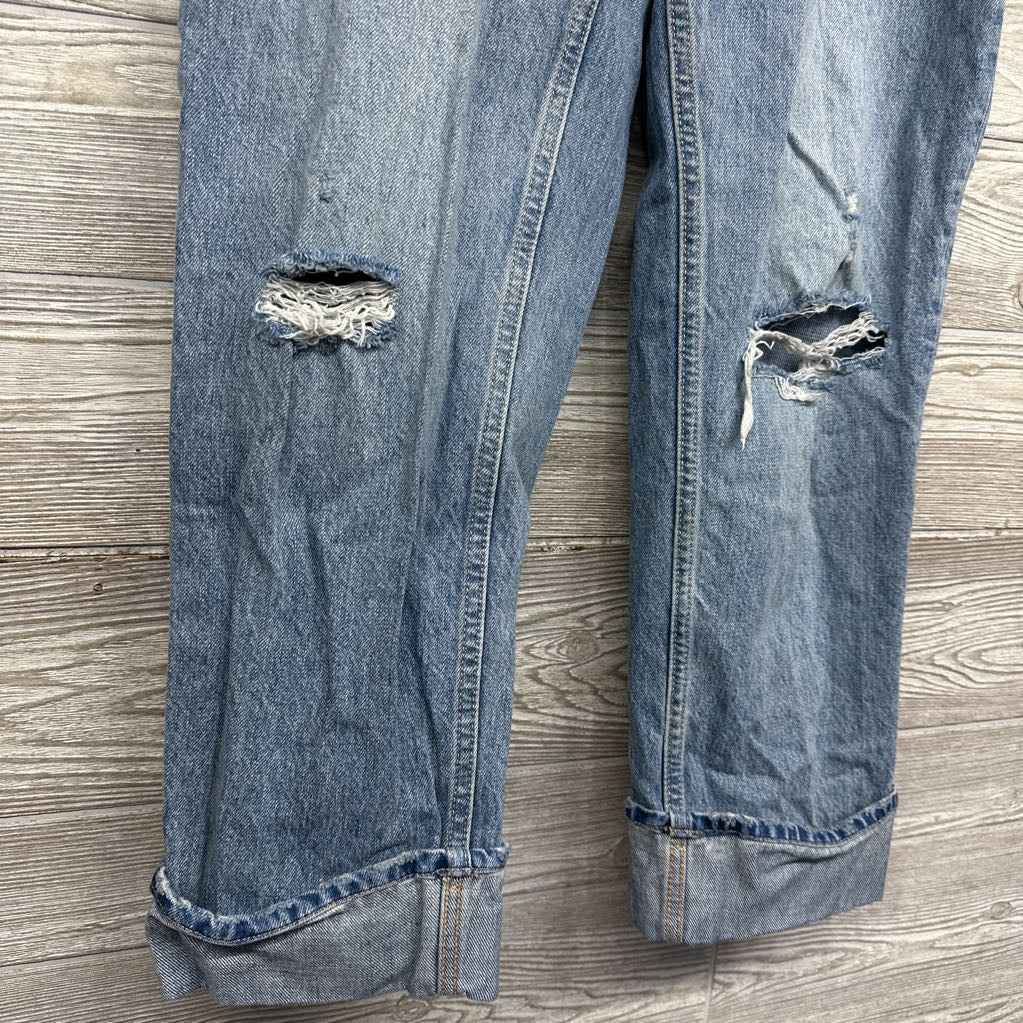 Cropped Vintage Straight Side Panel Jeans 2/XS