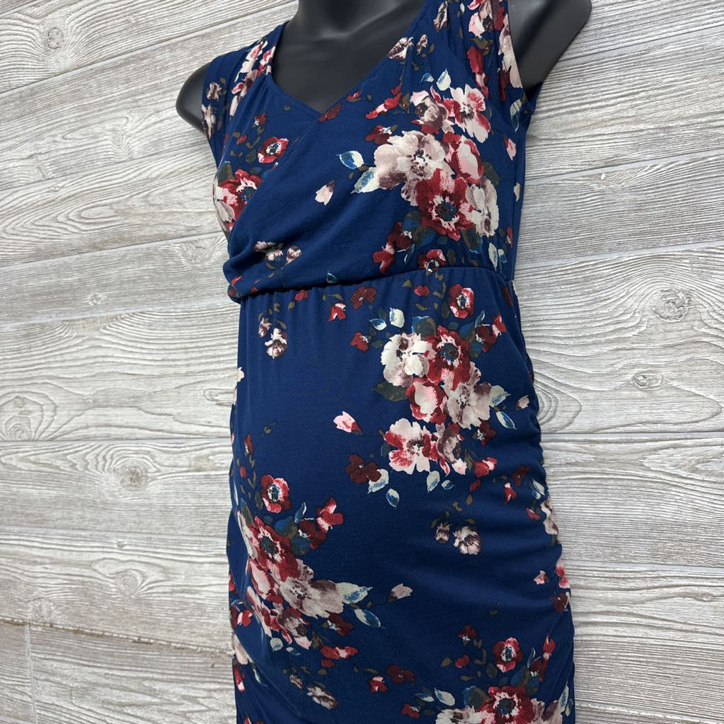 Nursing Friendly Maxi Dress Flowers Medium