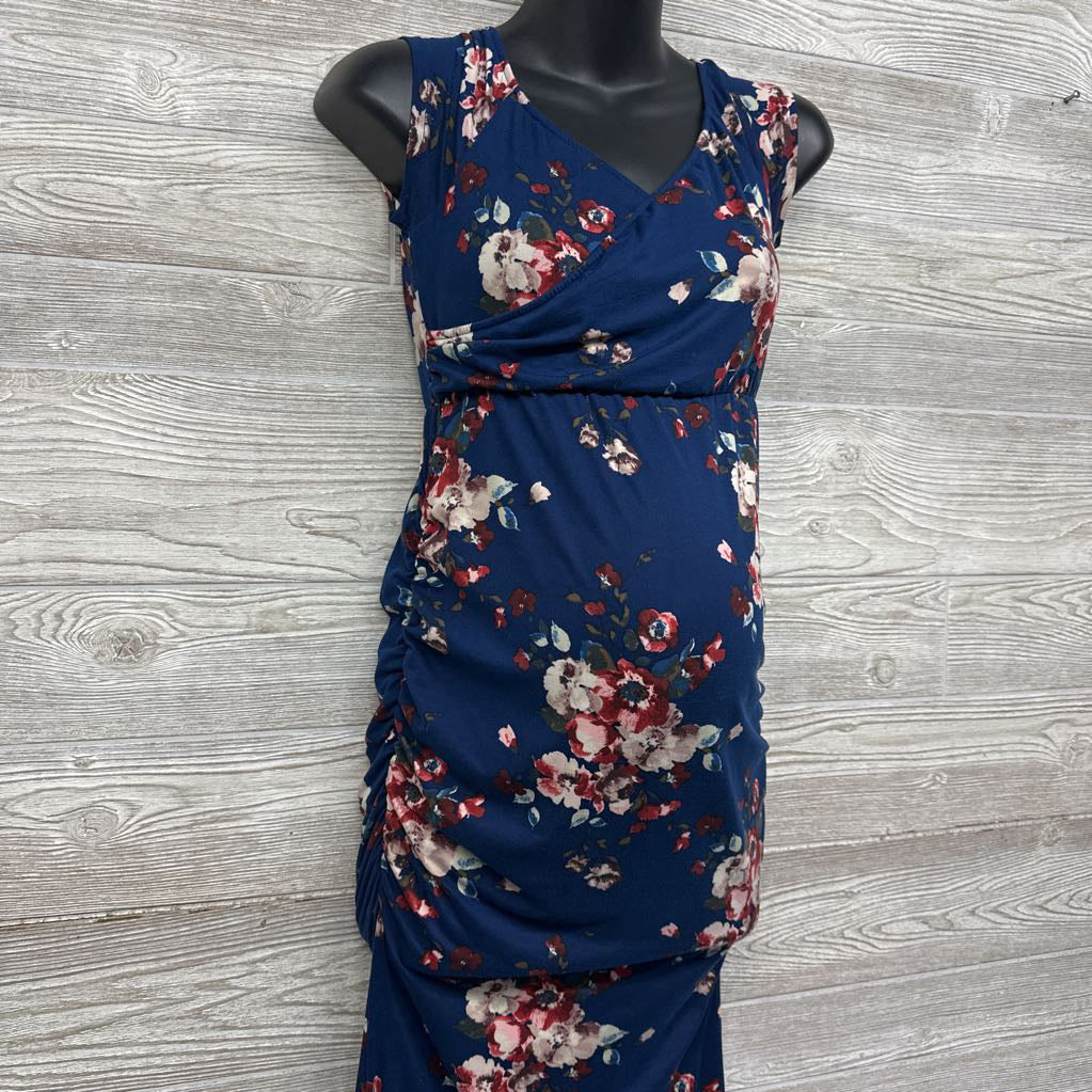 Nursing Friendly Maxi Dress Flowers Medium