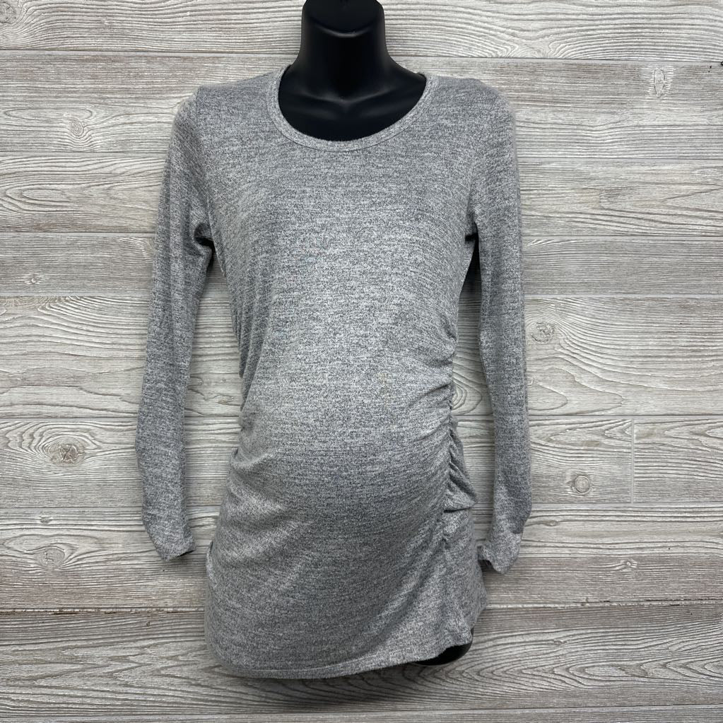 LS Ruched Hacci Shirt Heathered Small