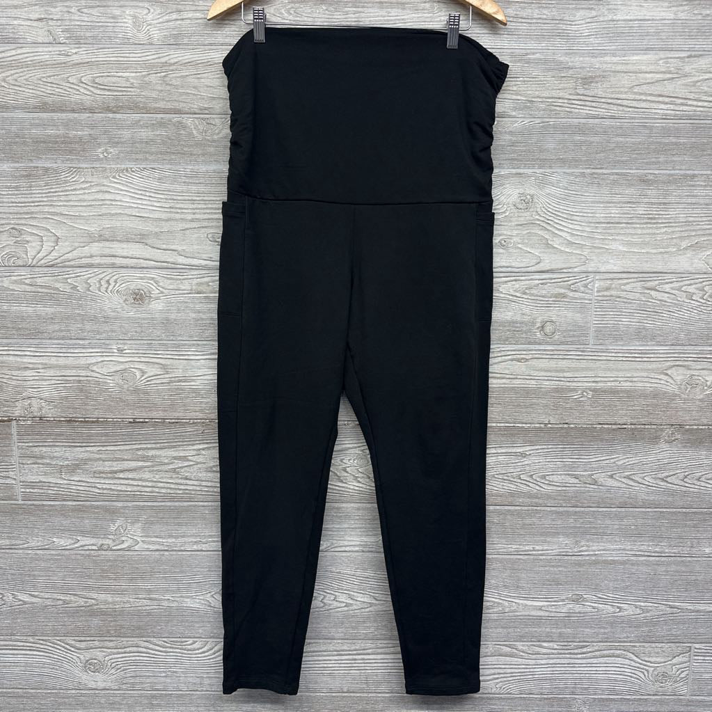 Fleece Lined Rollover Leggings W/ Side Pockets XXL