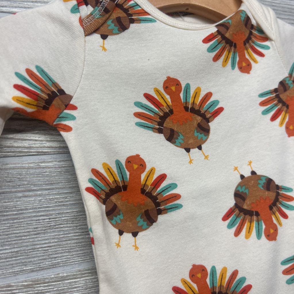 LS Bodysuit Turkeys 0-3M