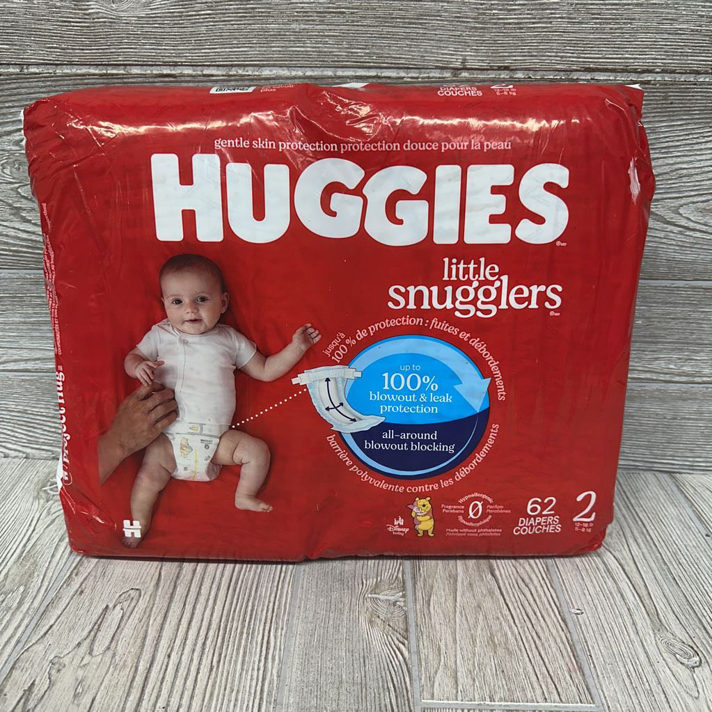NEW 62Pk Little Snugglers Diapers