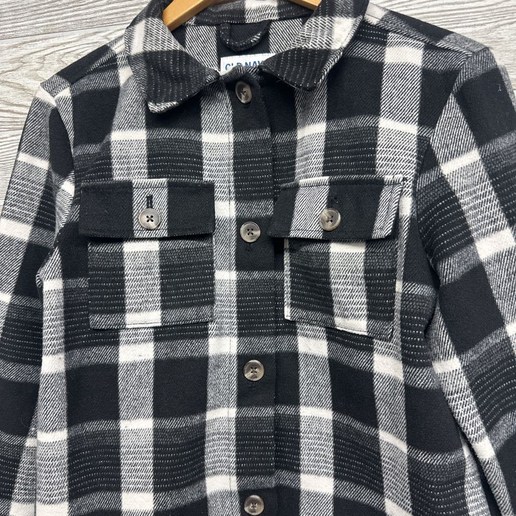 Plaid Button Up Shacket 10-12