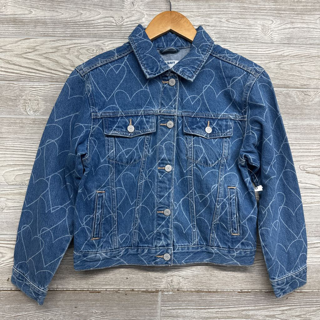 NEW Denim Jacket Hearts 10-12