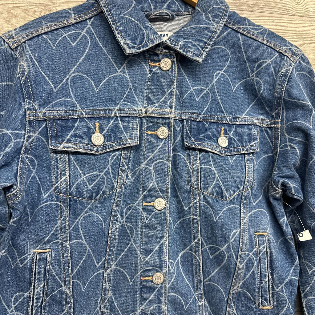 NEW Denim Jacket Hearts 10-12