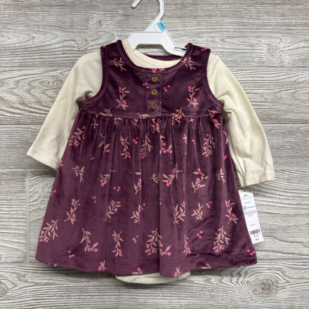 NEW Plush Jumper & LS Shirt Flowers 6M
