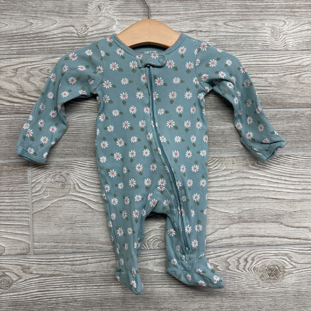 Ribbed Sleep N Play Flowers NB