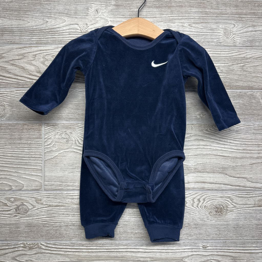 LS Velour Bodysuit & Joggers Swoosh 9M