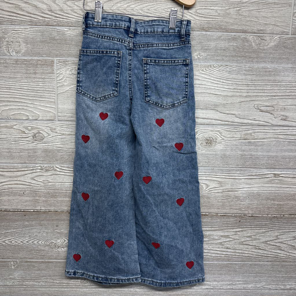 Wide Leg Jeans Hearts 7-8