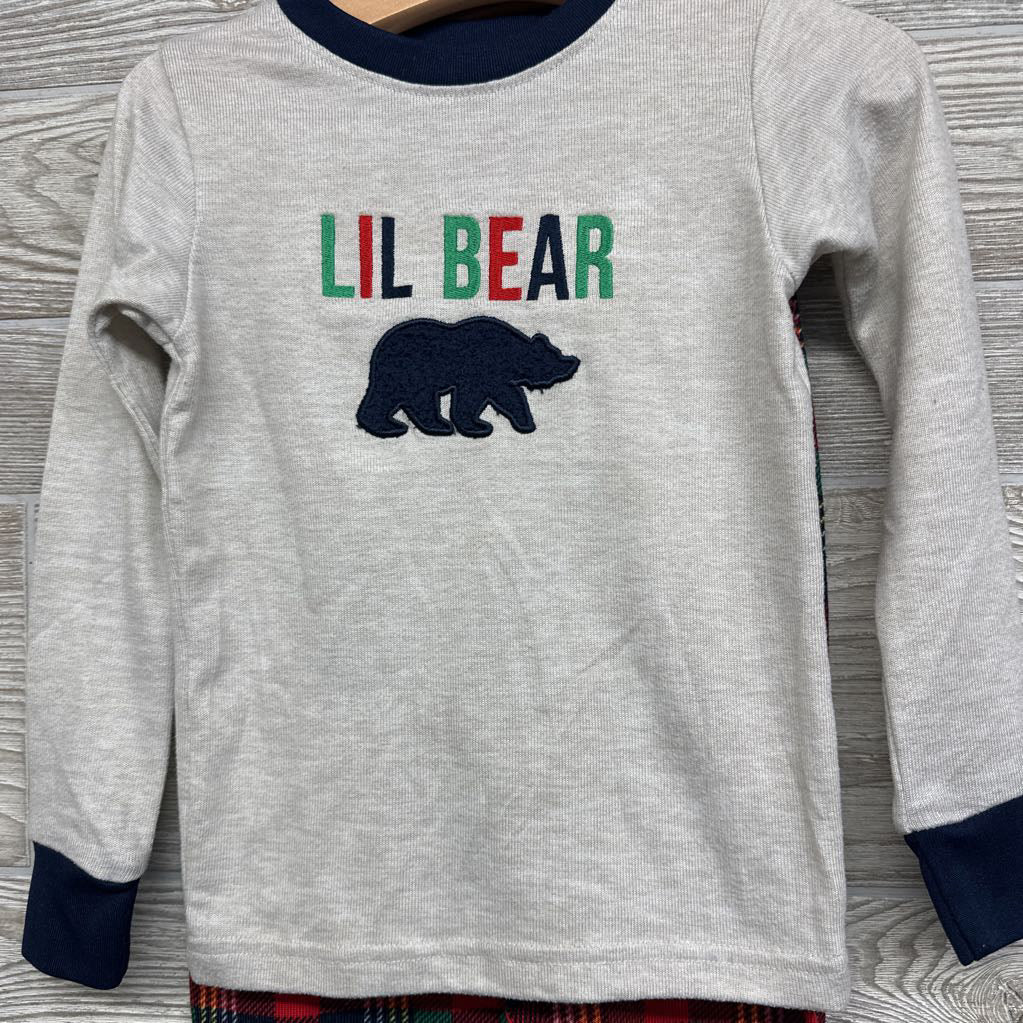 2 Pc LS PJs Lil Bear Plaid 5t