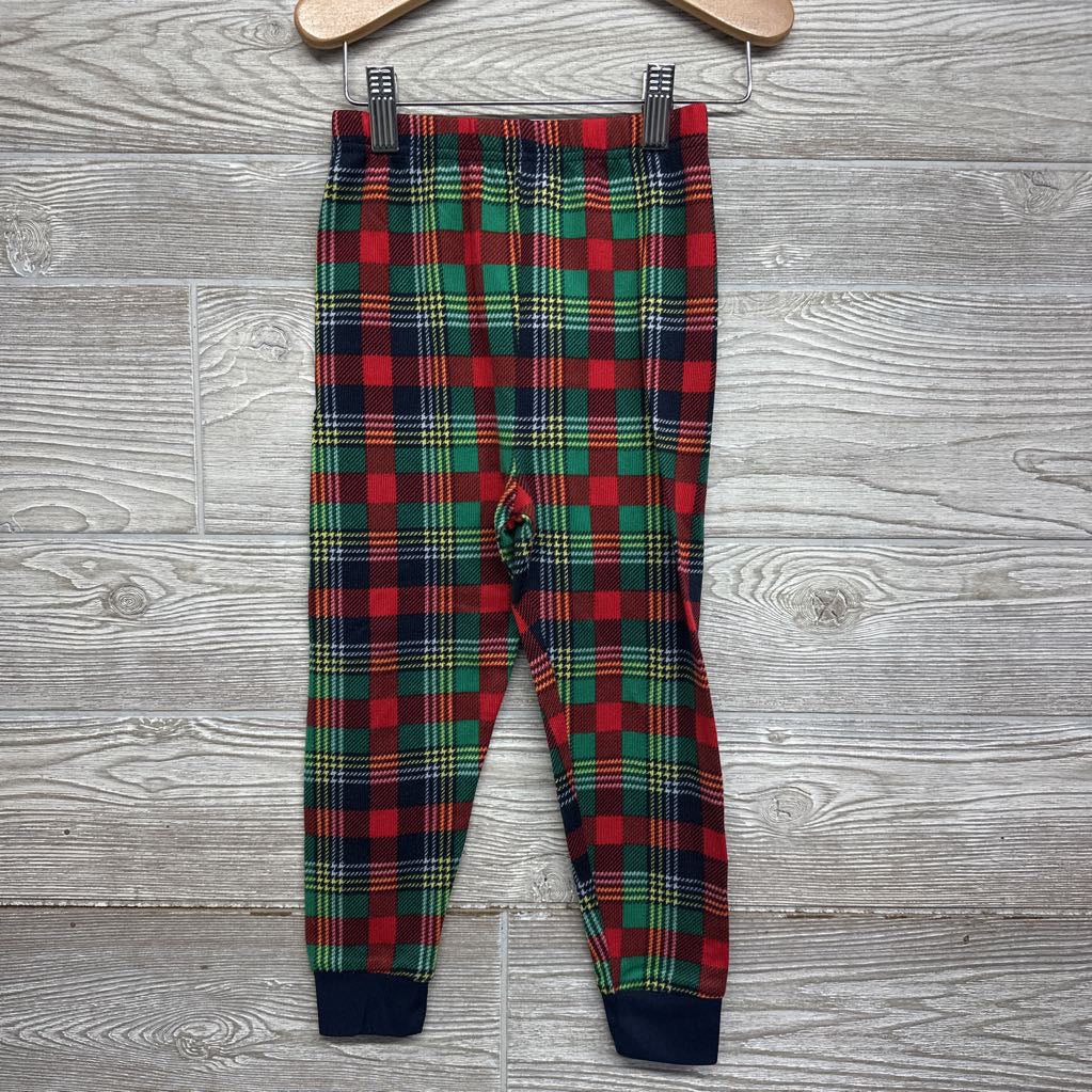 2 Pc LS PJs Lil Bear Plaid 5t