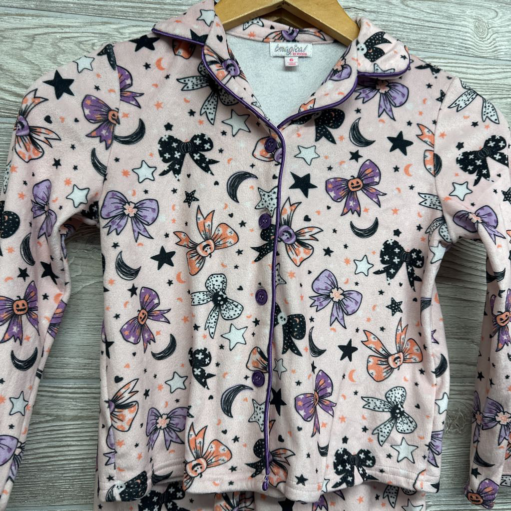 Plush Button Up 2 Pc Pj Bows 6