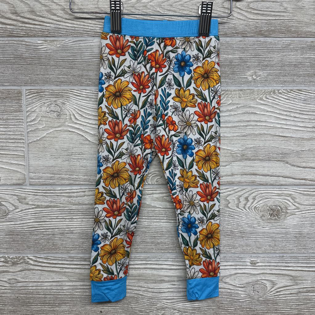 NEW 2 Pc Bamboo Pj Flowers 6-12M