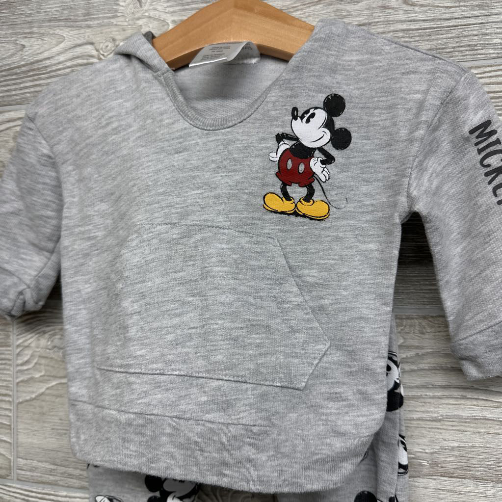 Mickey Hooded Sweatshirt & Pants 12M