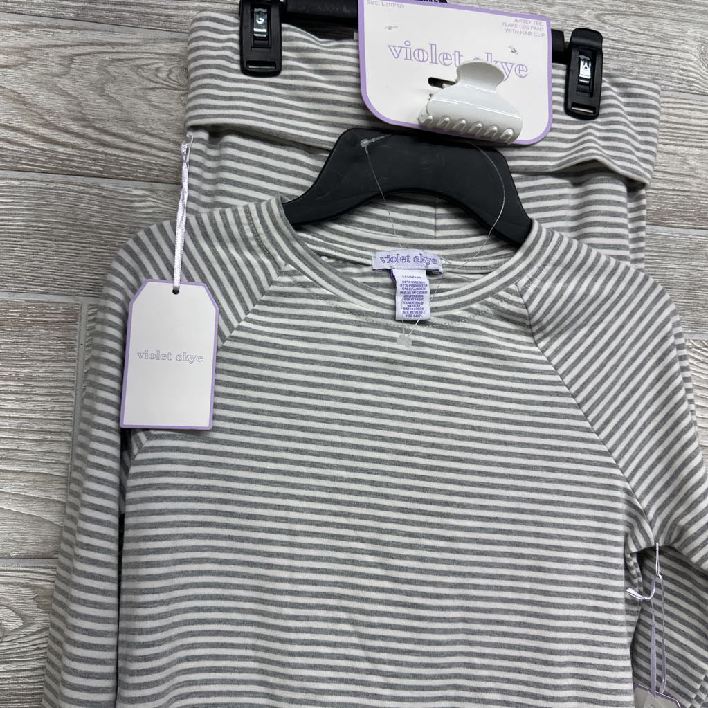 NEW Jersey LS Shirt, Pants & Hair Clip 10-12