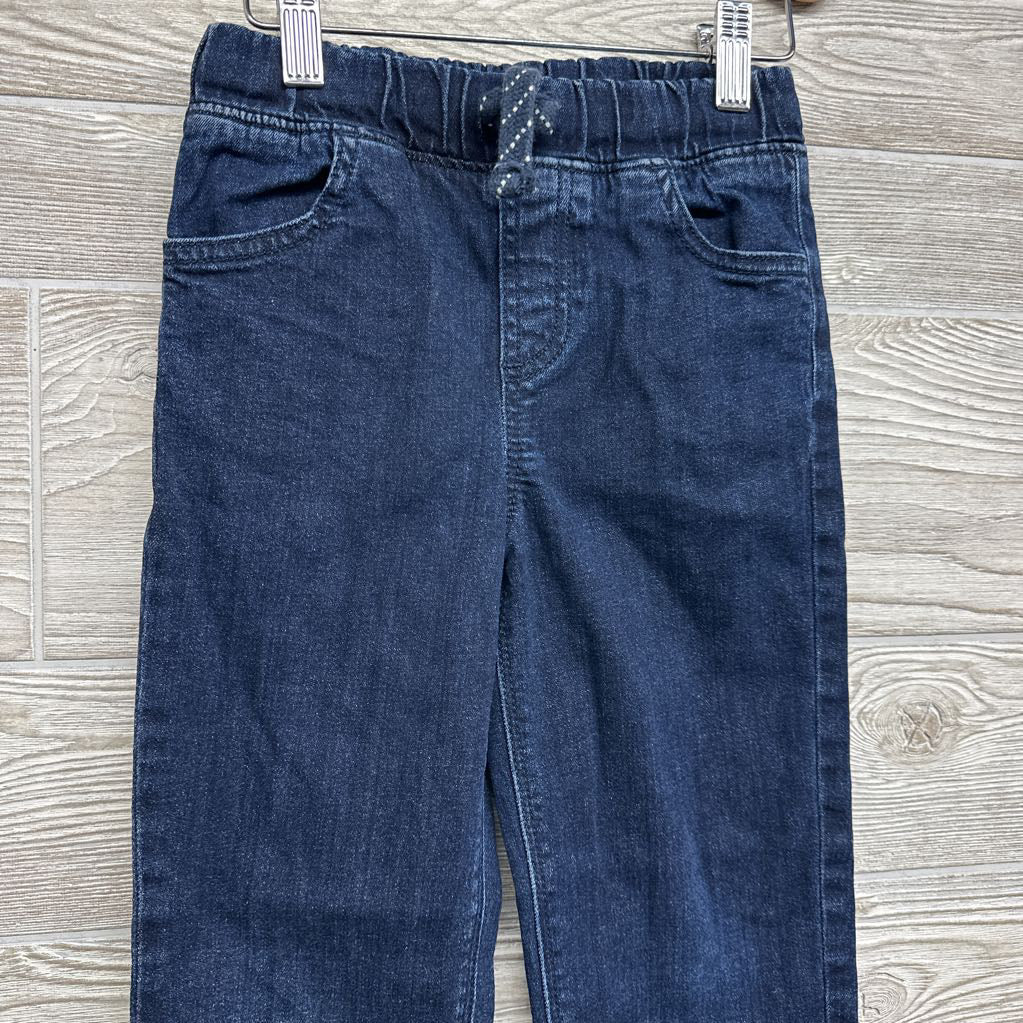 Drawstring Pull On Straight Jeans 6