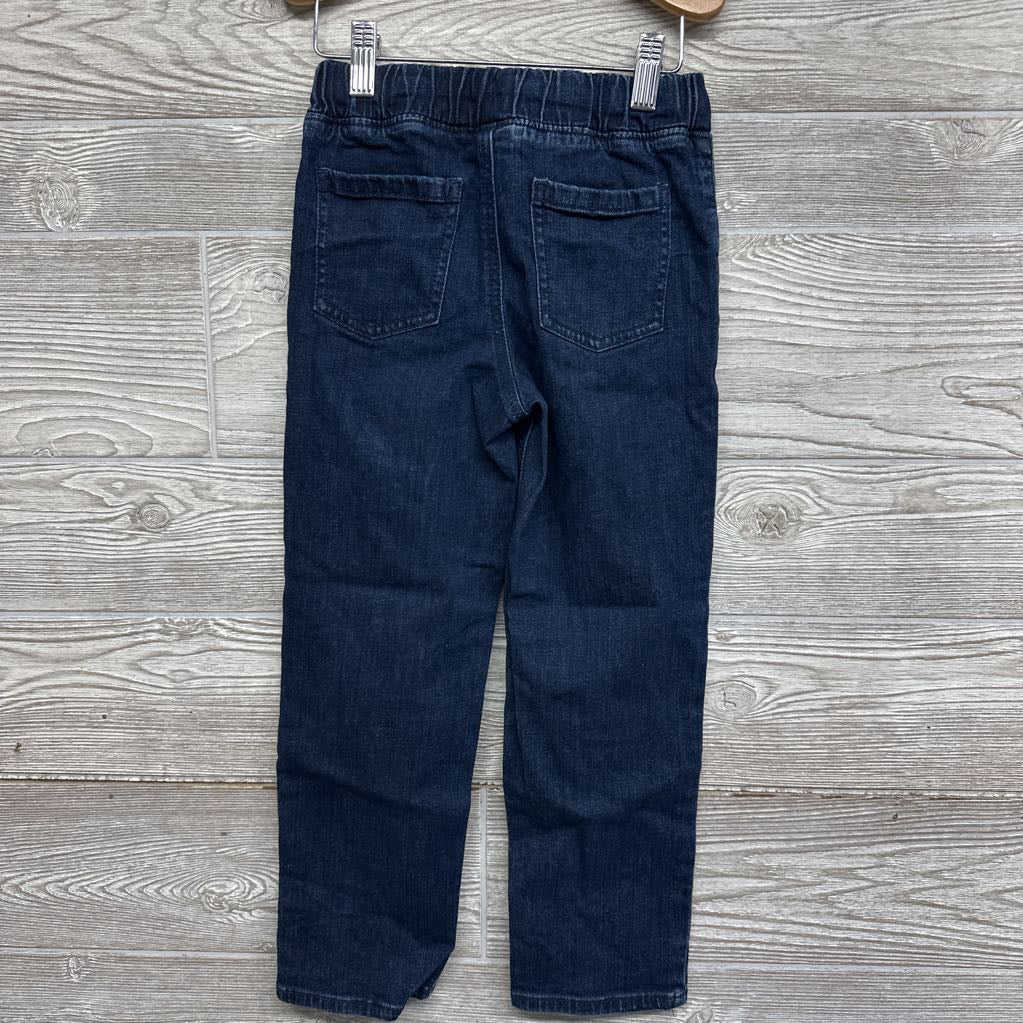 Drawstring Pull On Straight Jeans 6