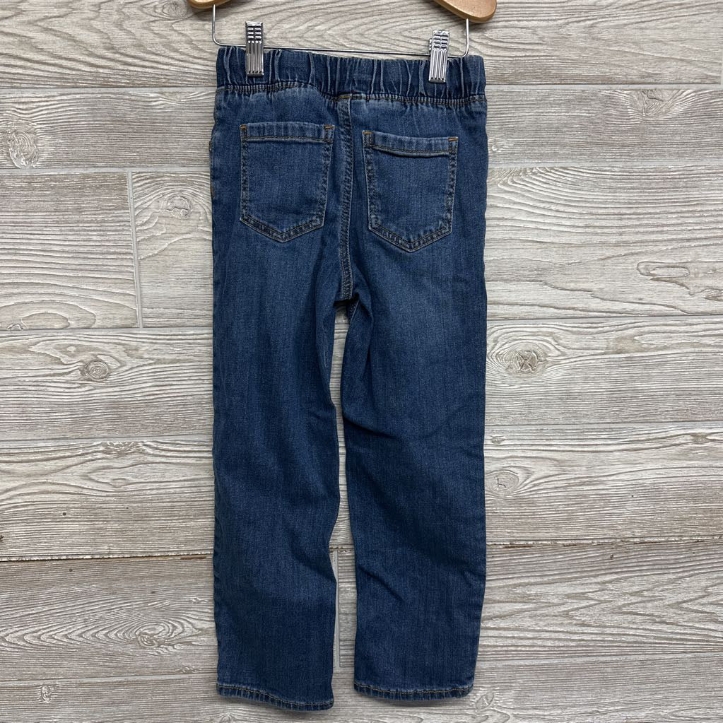 Drawstring Pull On Straight Jeans 6