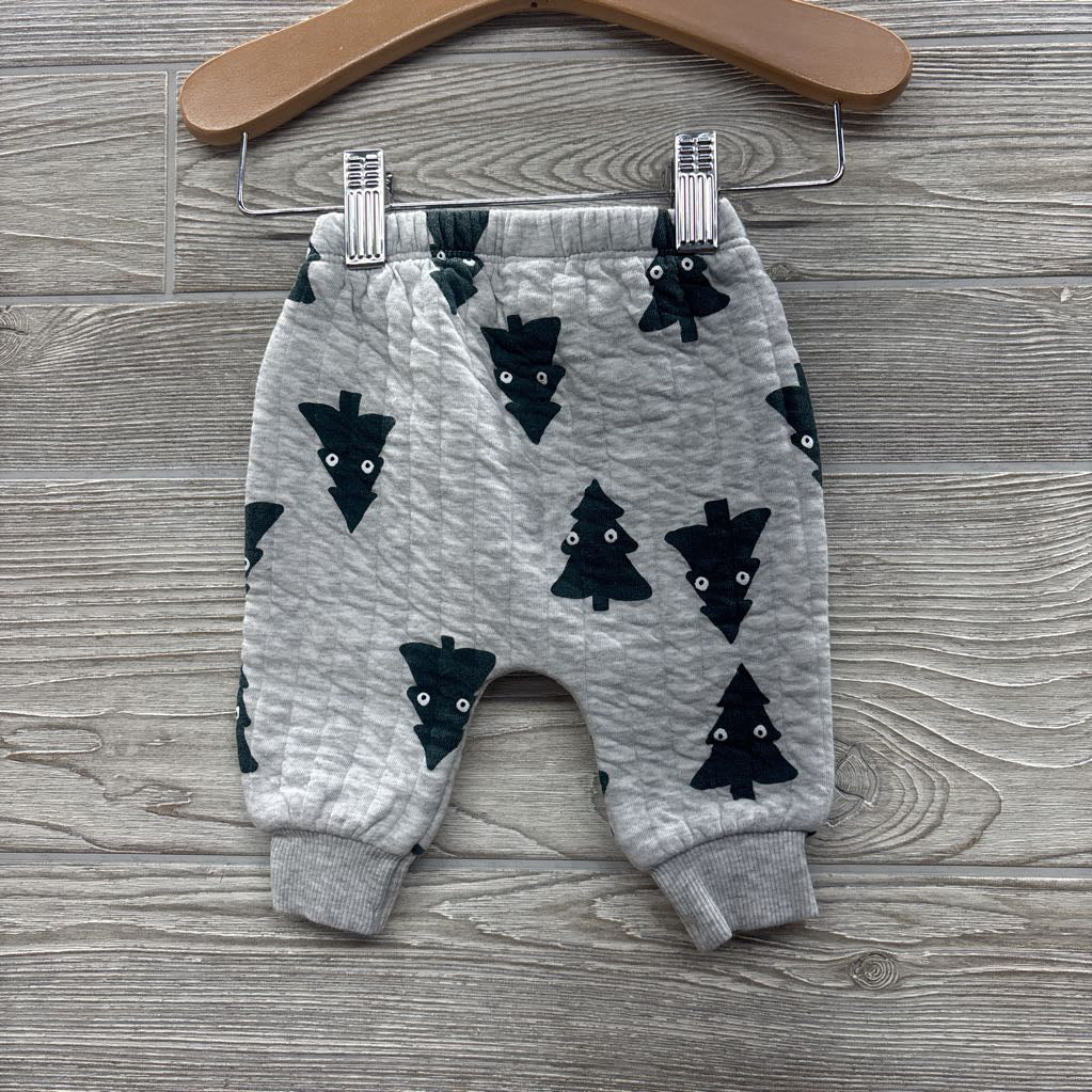 Quilted Jogger Pants Trees 0-3M