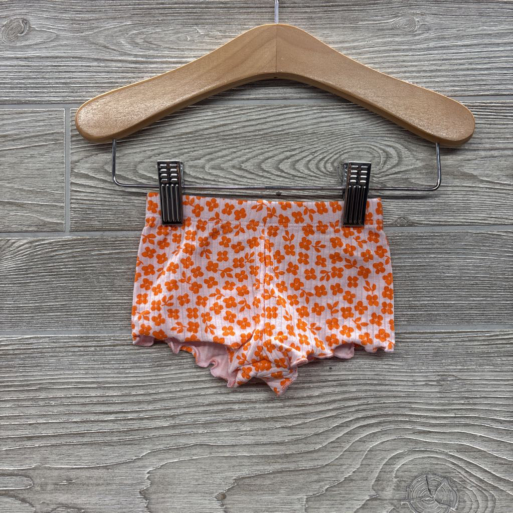 Ribbed Shirt & Shorts Flowers NB