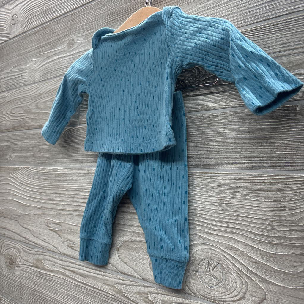 Ribbed LS Bodysuit & Pants Dots NB