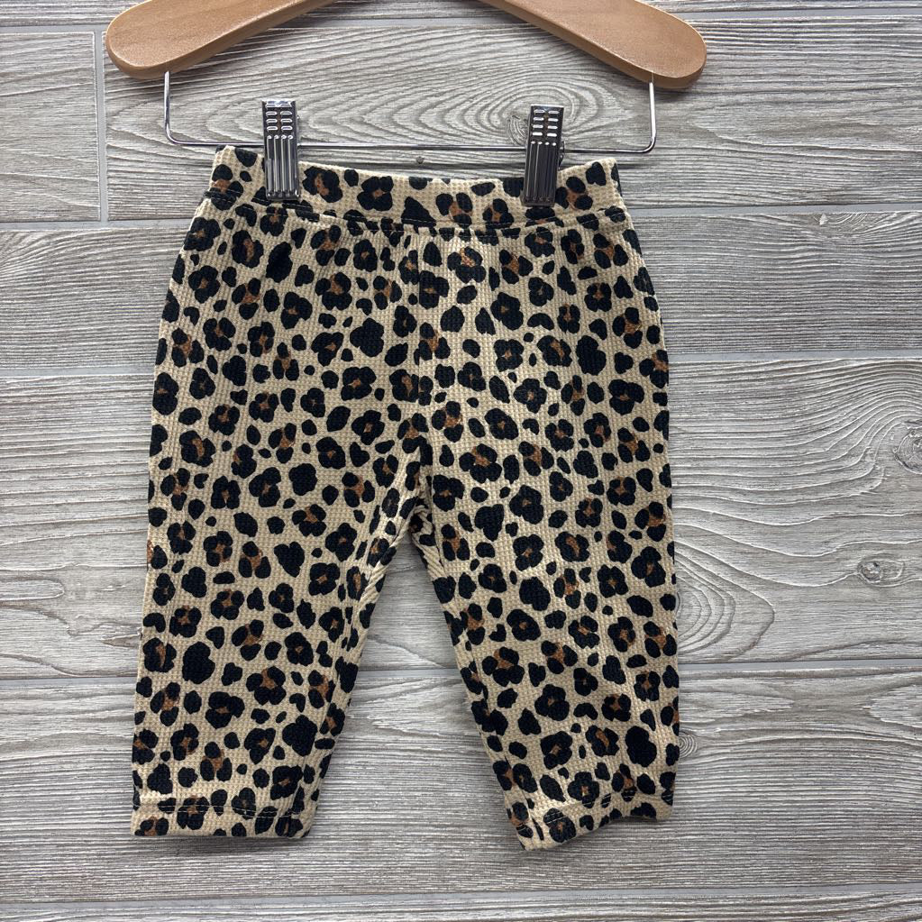 Waffle Knit Shirt & Pants Animal Print 3-6M