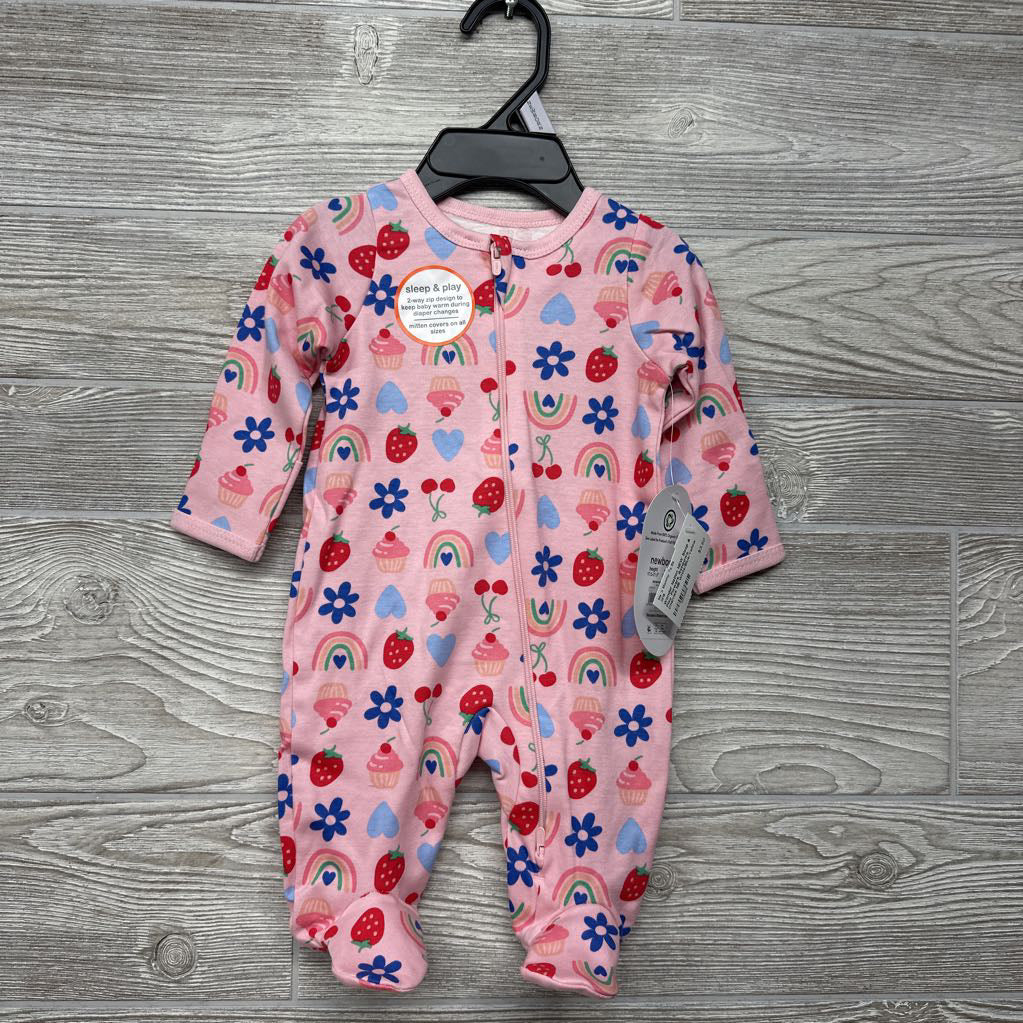NEW Sleep & Play Flowers, Rainbows, Cherries NB