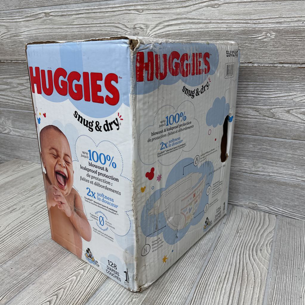 NEW 128Pk Snug & Dry Diapers