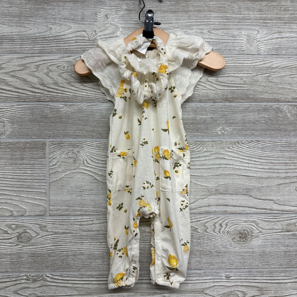 Ruffle Outfit Lemons W/ Pockets 3-6M